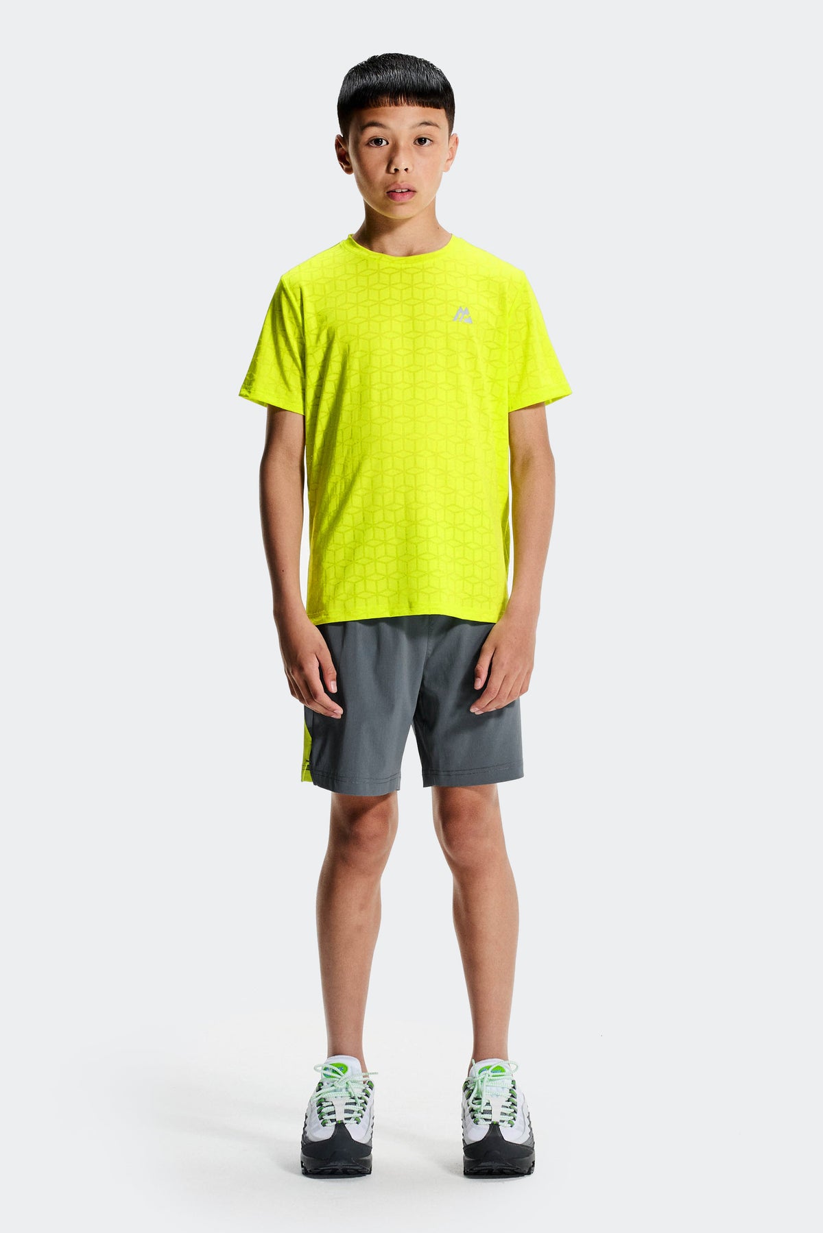 Montirex Junior Cube Short - Slate Grey Electric Lime