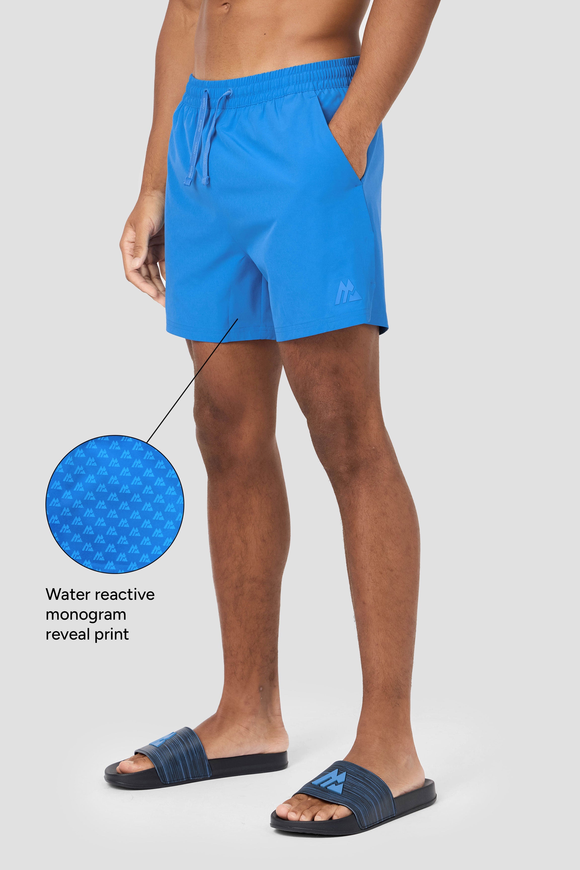 Montirex Monogram Swim Short Blue