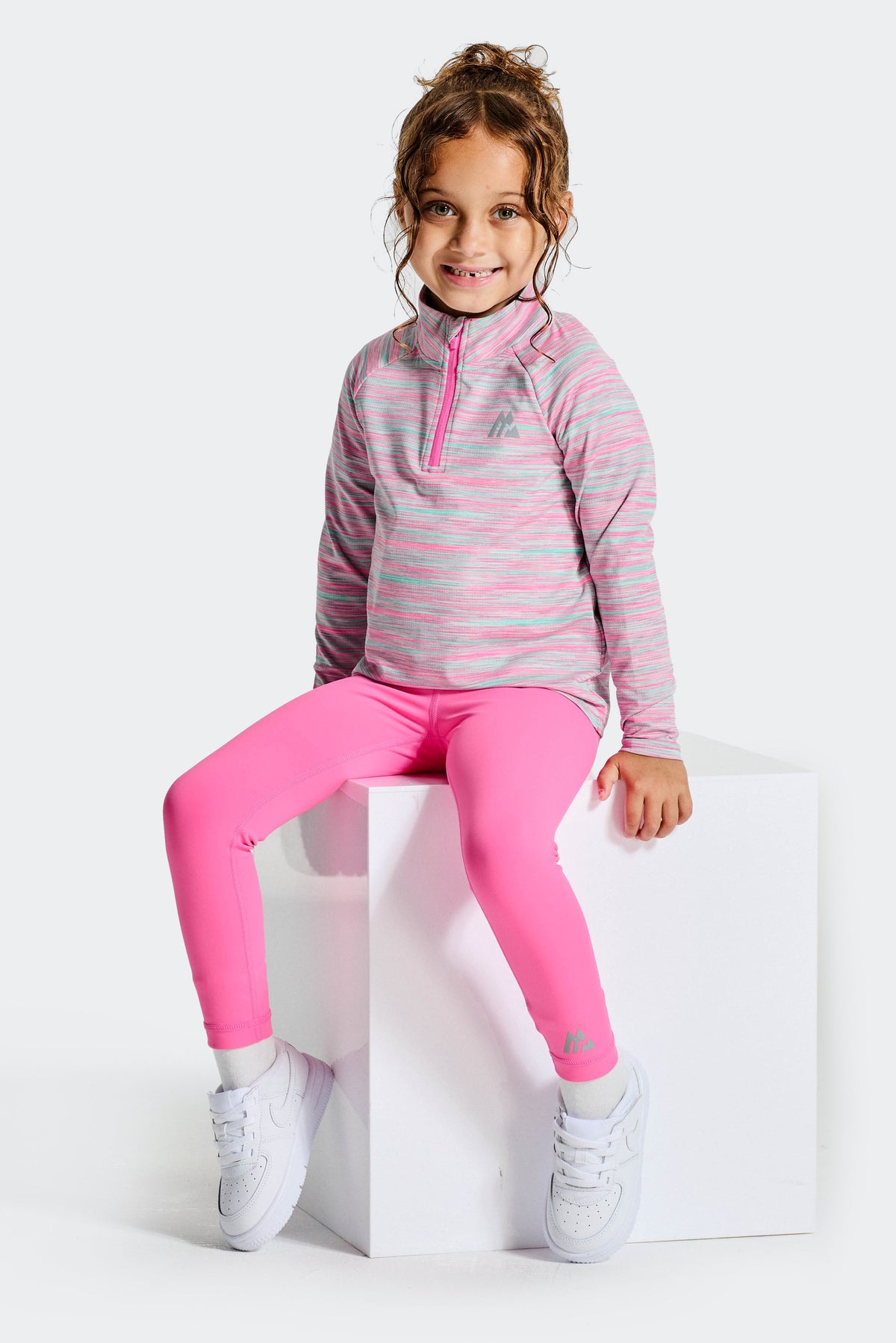 Montirex Infant Girls' Trail 1/4 Zip - Pink/Green