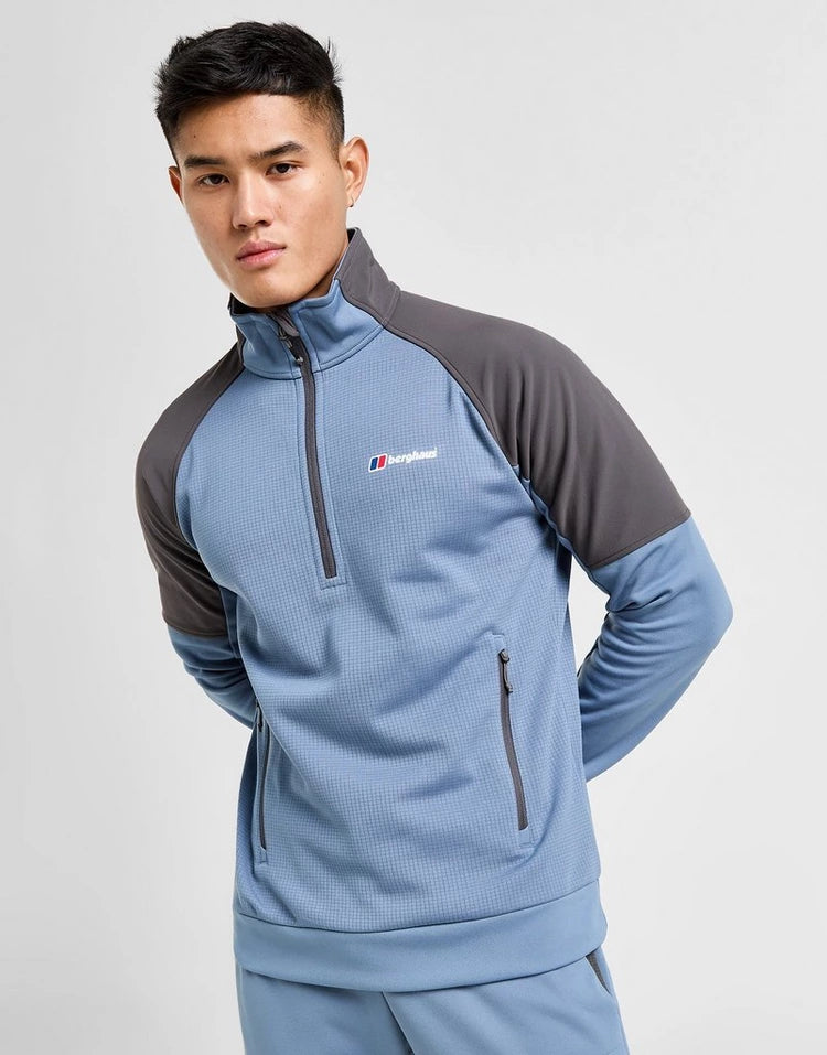 BERGHAUS SIDLEY 1 4 ZIP TOP BLUE GREY