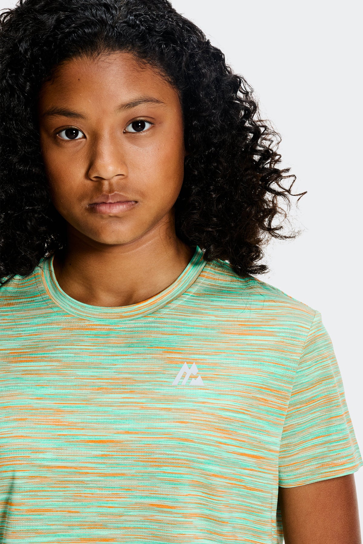 Montirex Girls' Trail Box T-Shirt - Eucalyptus Teal Mist Apricot Blush
