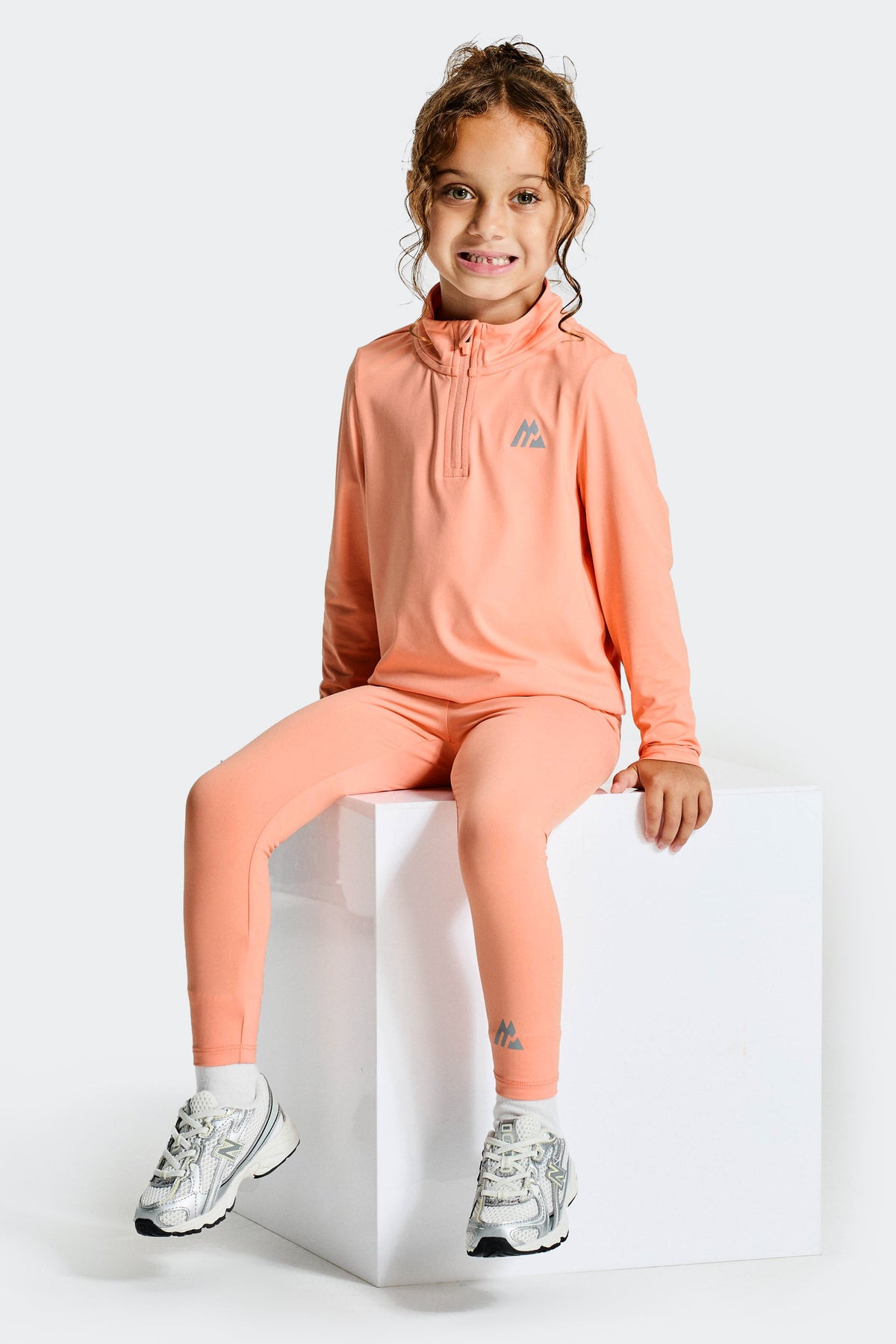 Montirex Infant Girls' Bounce 1/4 Zip/Legging Set - Peach Punch