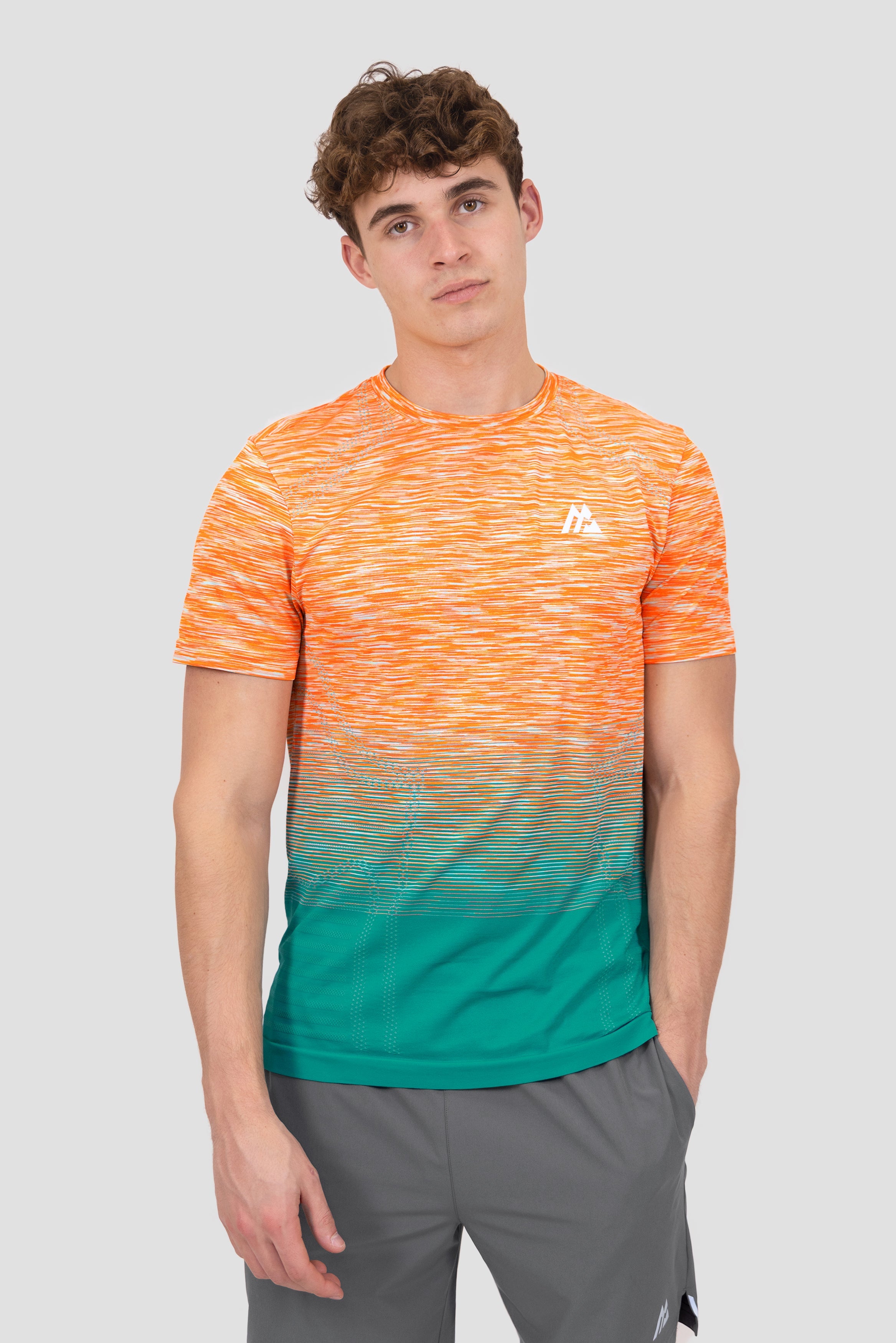 Montirex Vector Seamless T-Shirt – Orange, Teal