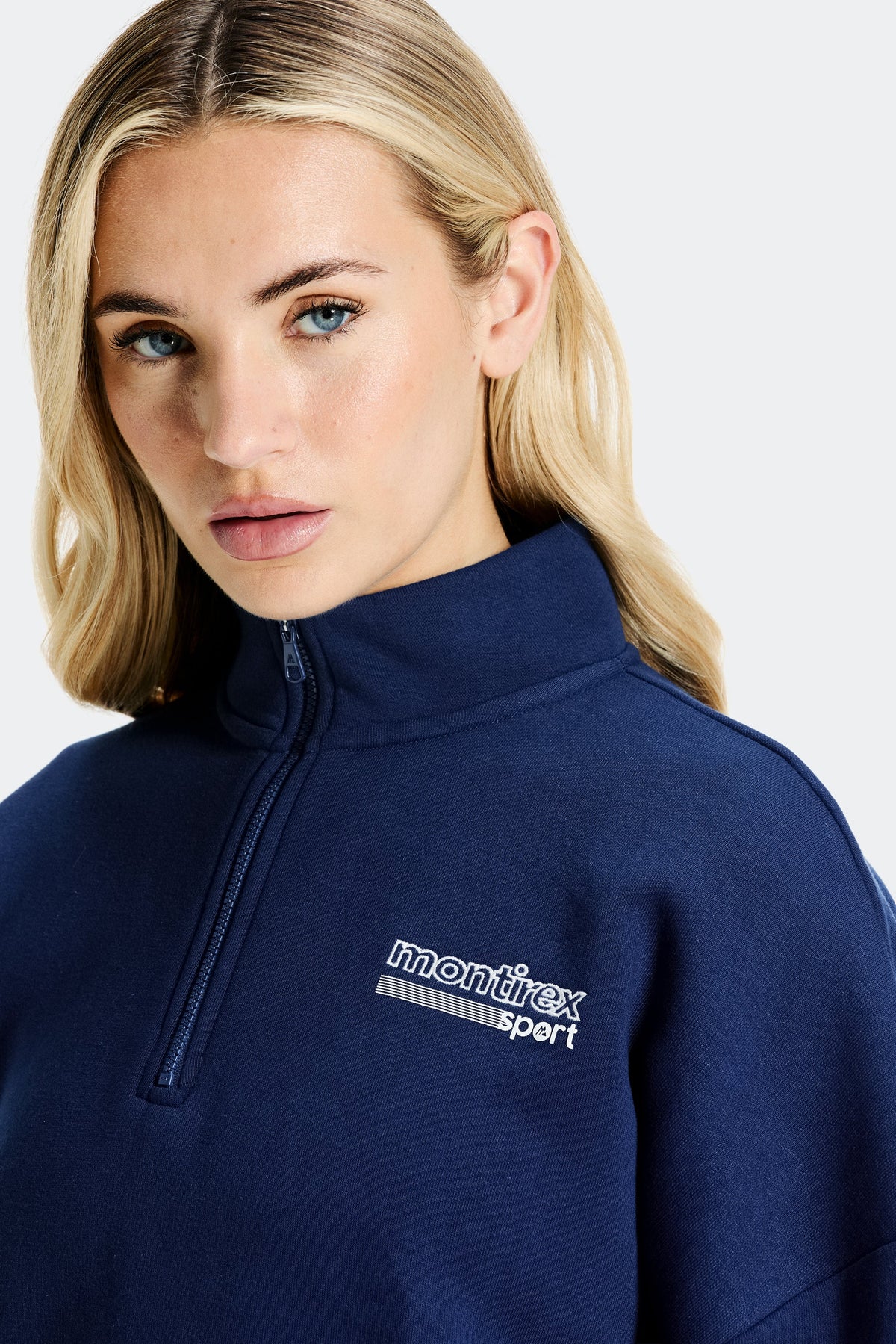 Montirex Women's Track Graphic 1/4 Zip - Black/Red/Pink