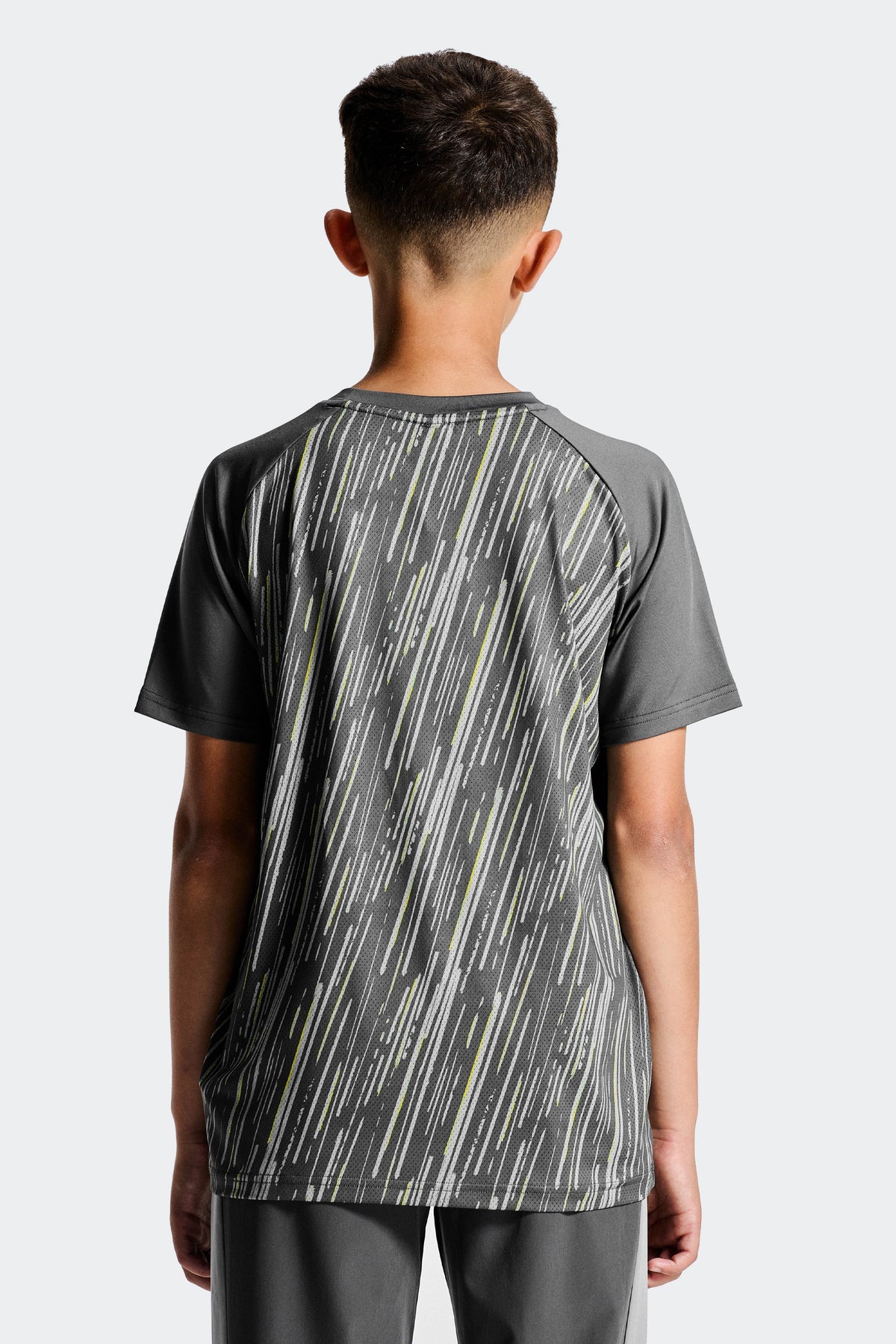 Montirex Junior Vigour T-Shirt - Asphalt Platinum Grey Blazing Yellow