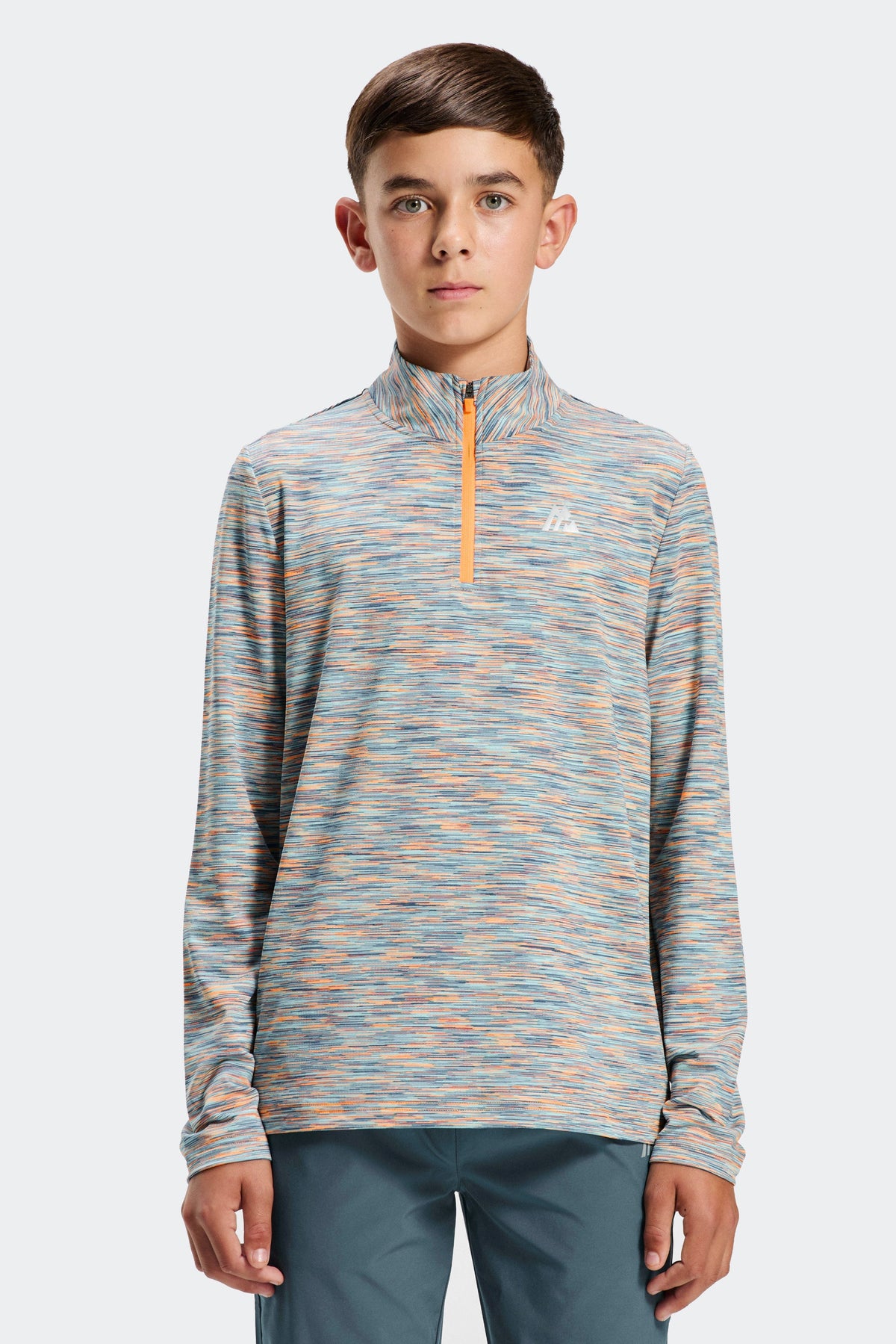 Montirex Junior Trail 1/4 Zip - Blue/Green/Orange