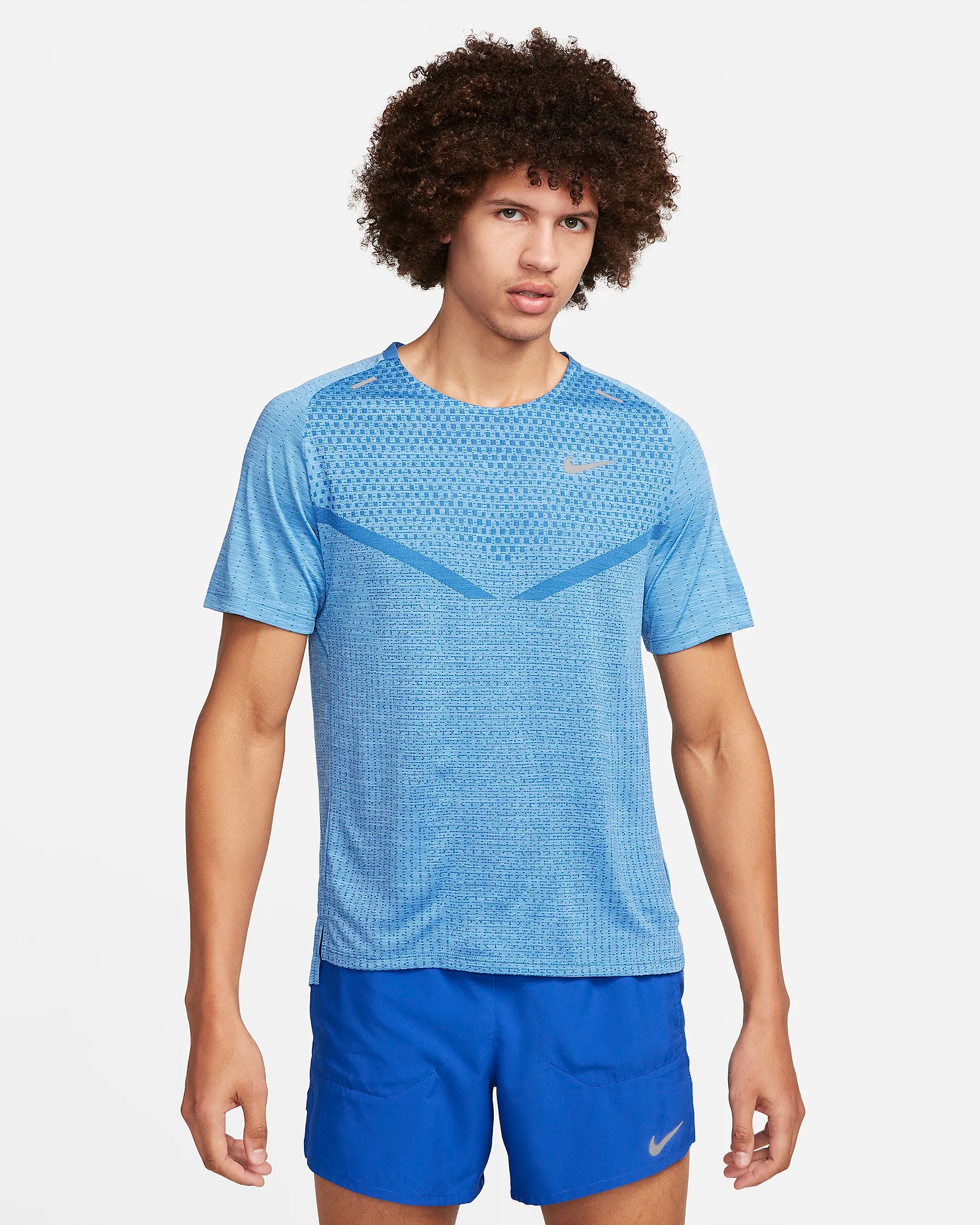 NIKE TECH KNIT T SHIRT BLUE