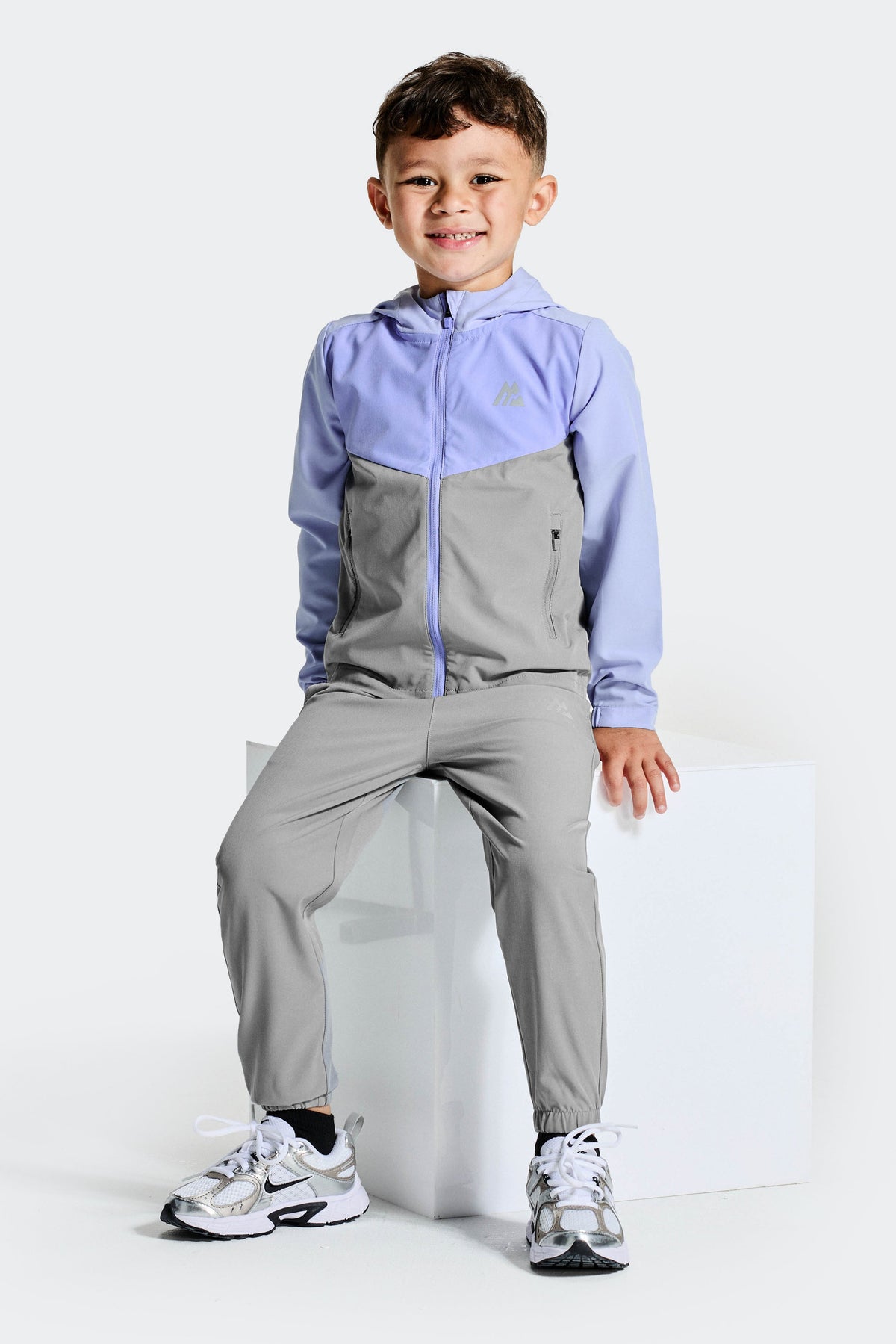 Montirex Infant Boys' Velocity 2.0 Windbreaker - Lilac Sapphire Iced Amethyst Platinum Grey