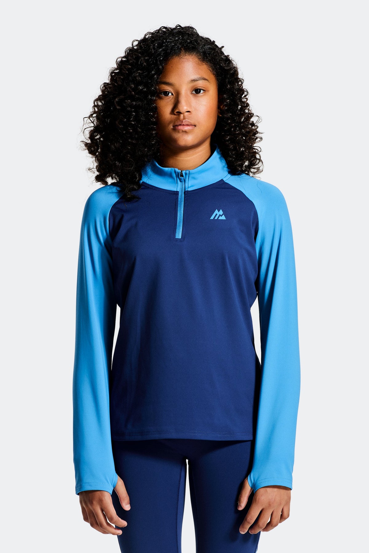Montirex Girls' Dash 1/4 Zip - Agency Denim Blue