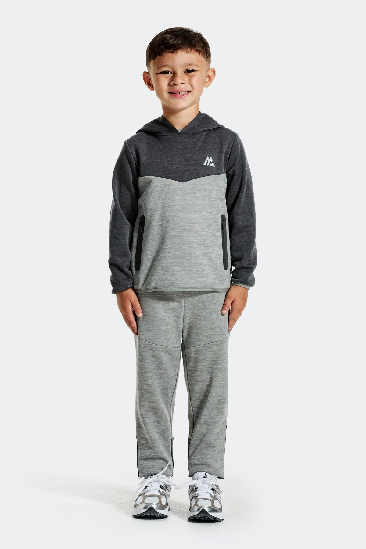 Montirex Infant Boys' Align Hood/Jogger Set - Platinum Grey Marl Asphalt Marl