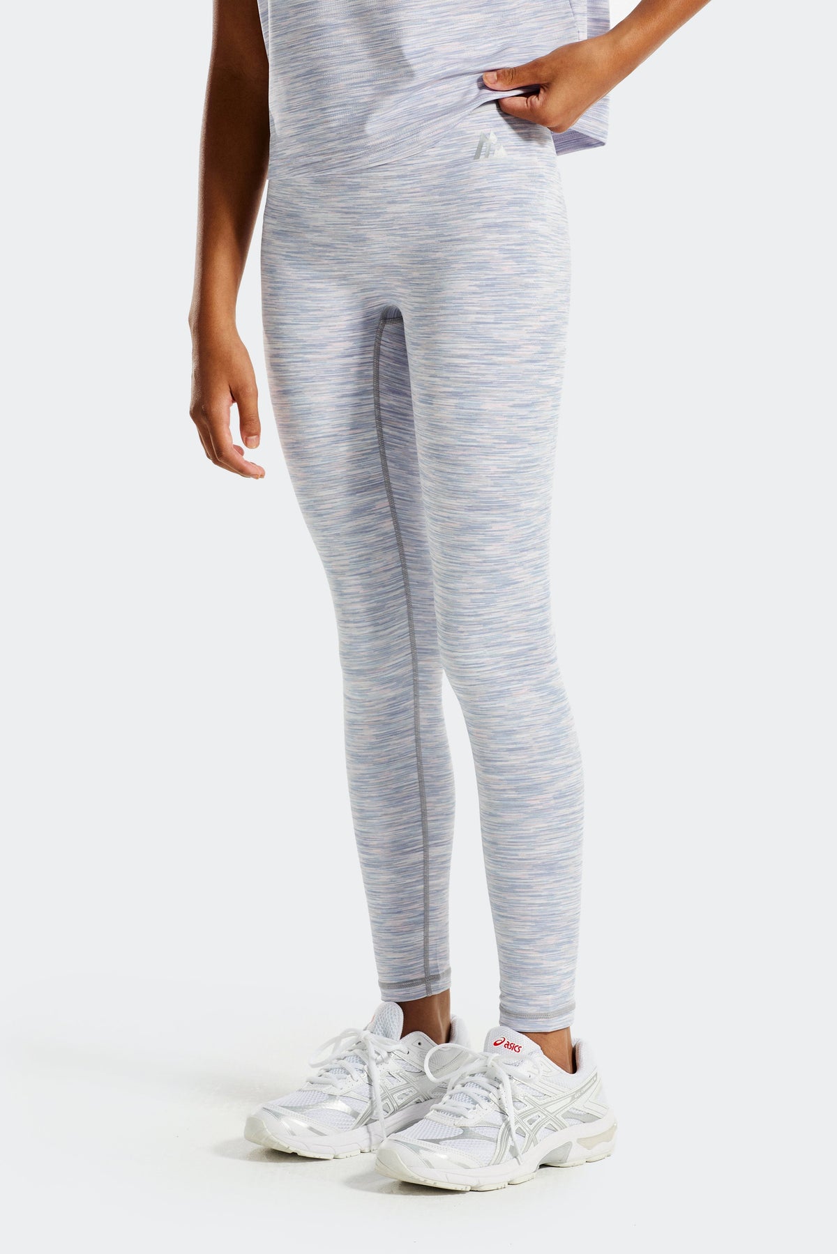 Montirex Girls' Trail Legging - Grey/Blue/Pink/White