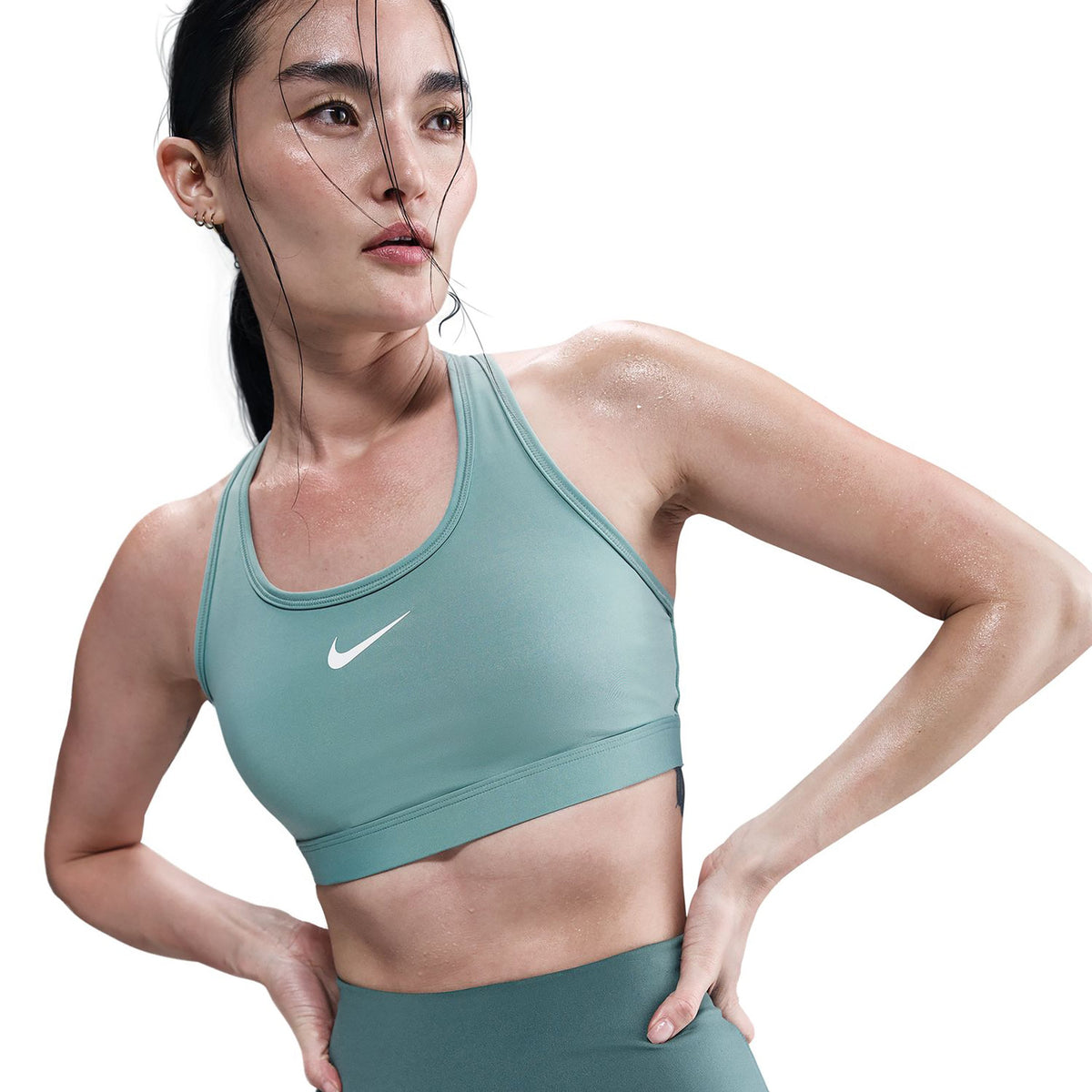 Nike Swoosh Medium Support Women's Sports Bra - Sage