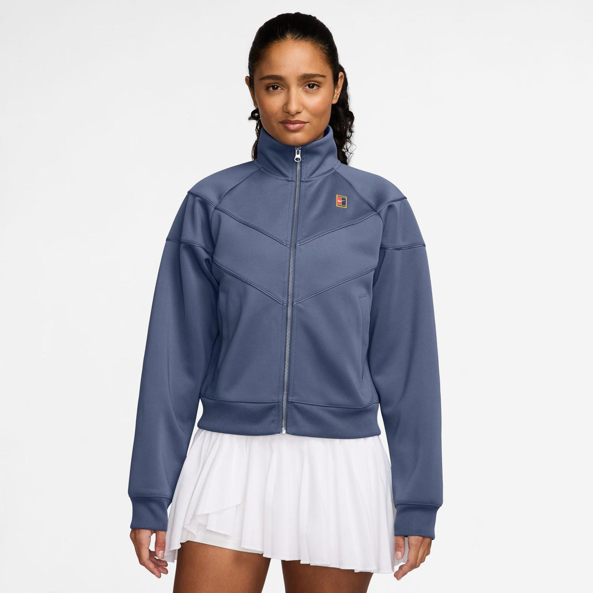 Nike Courtly Knit Heritage Women's Jacket - Blue Grey
