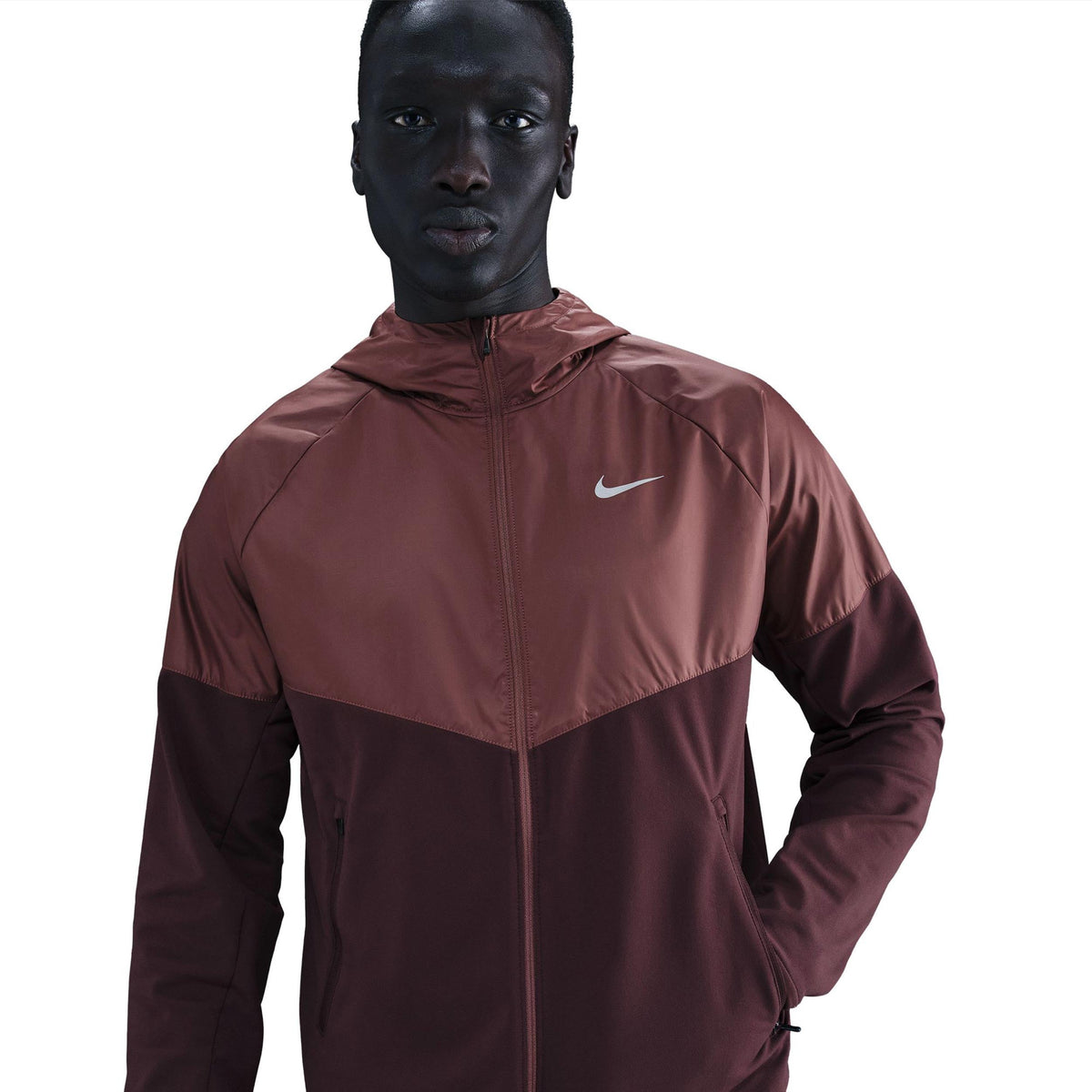 Nike Miler Running jacket Dark red/bronze