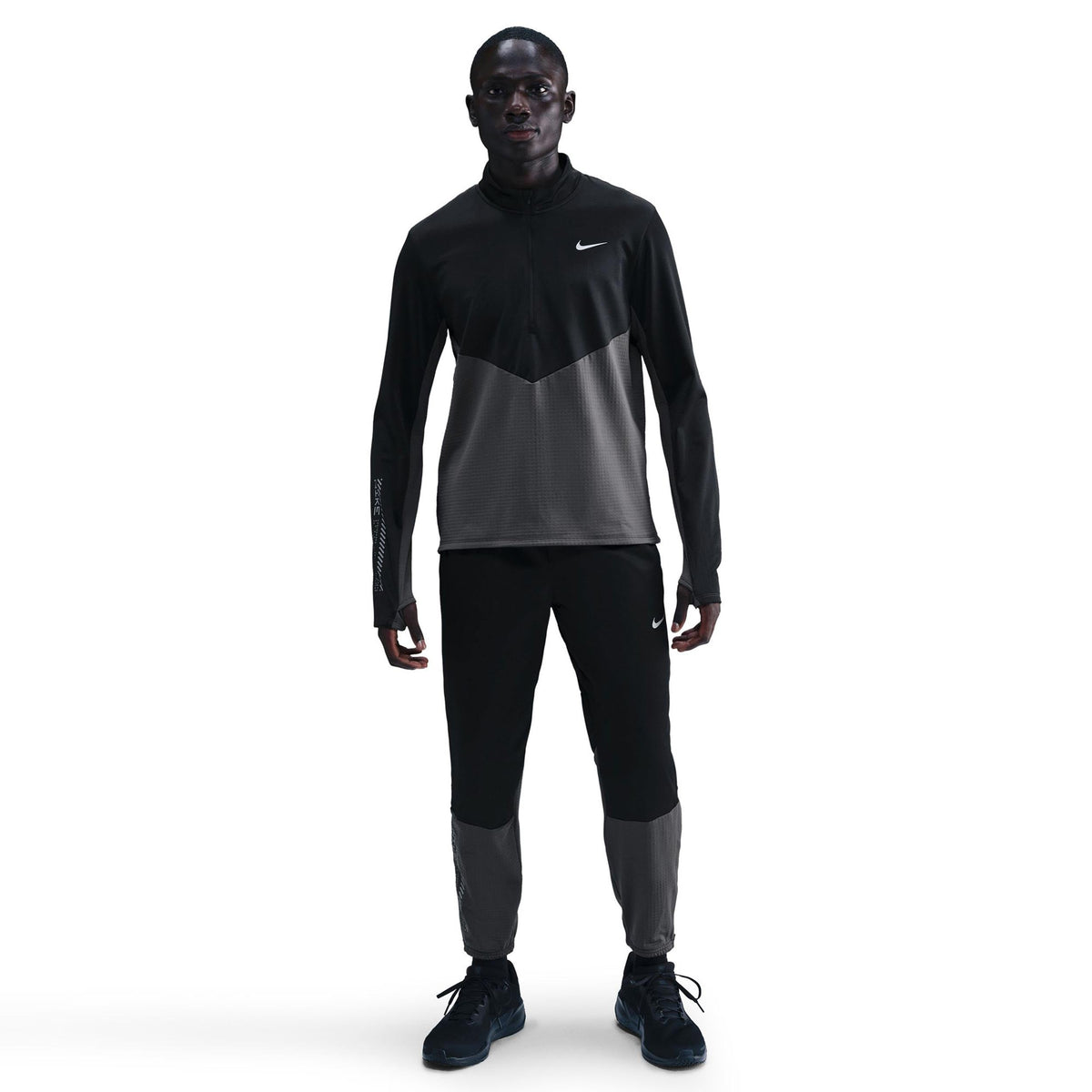 Nike Pacer Winterized Half-Zip Men's T-Shirt - Anthracite/Black