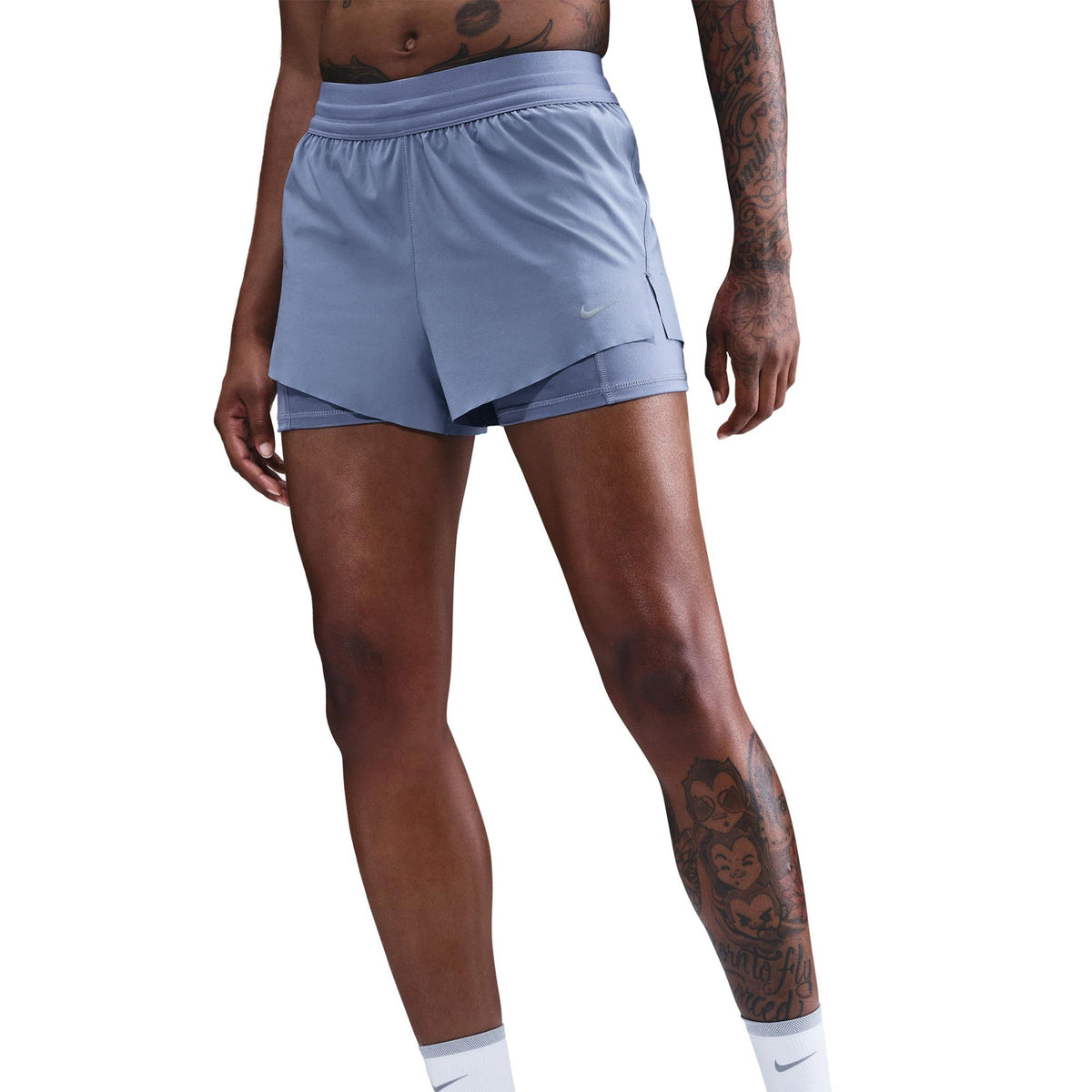 Nike Swift 2in1 Women's Running Shorts - Blue Grey