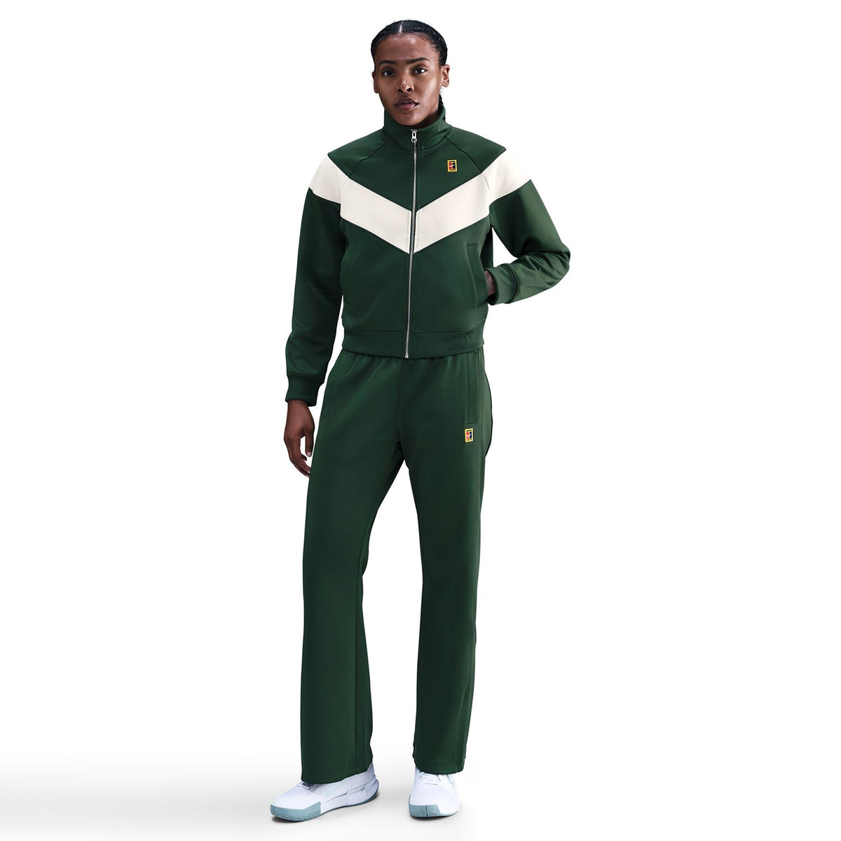 Nike Courtly Knit Heritage Women's Jacket - Dark Green