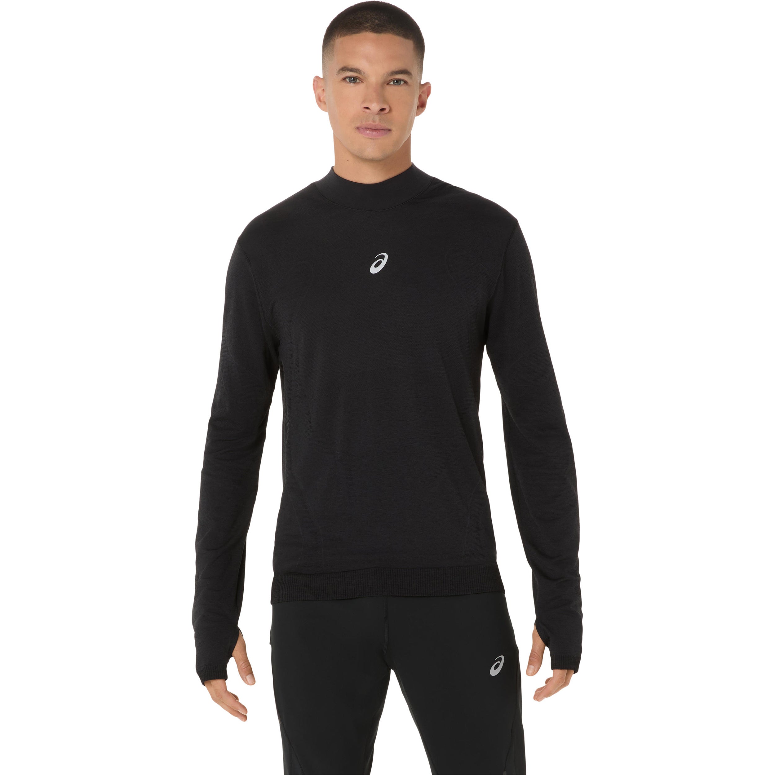 ASICS Road Winter Seamless Running shirt Men - black