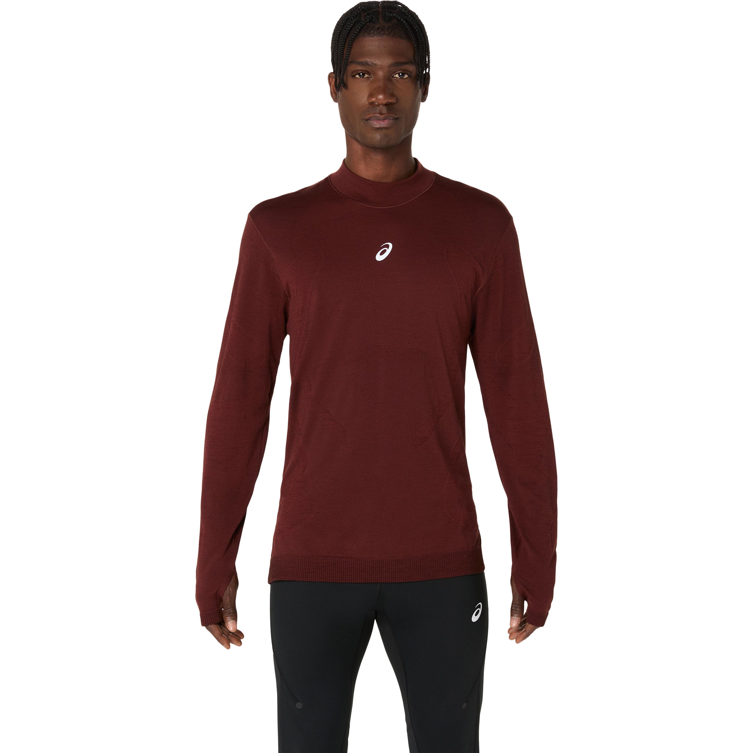 ASICS Road Winter Seamless Running shirt Men - wine red