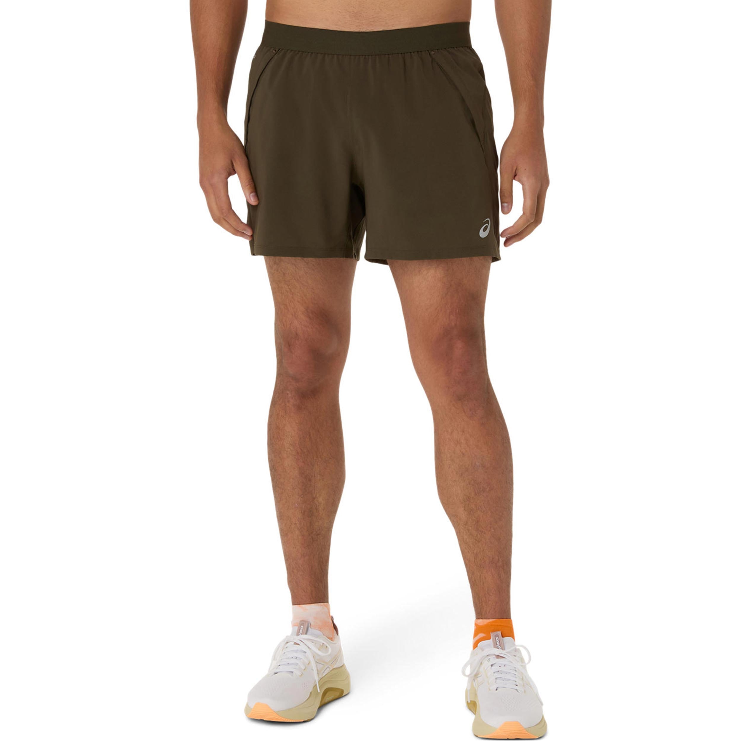 ASICS Road 5in Running shorts Men - brown, green