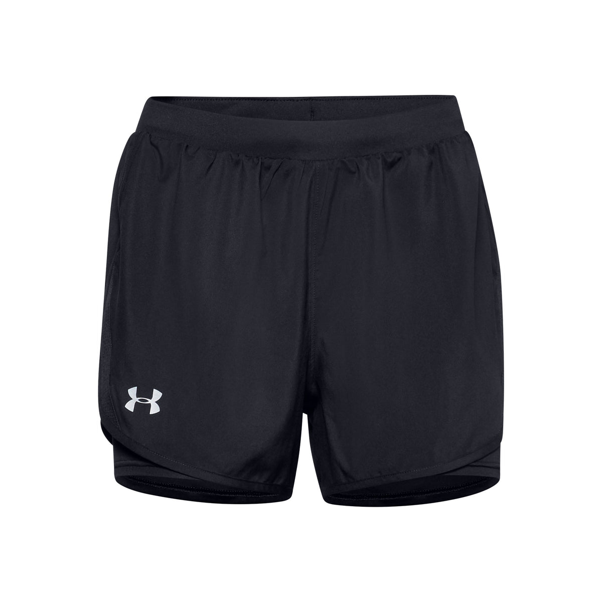 Under Armour Fly By 2.0 2in1 Women's Running Shorts - Black/Silver
