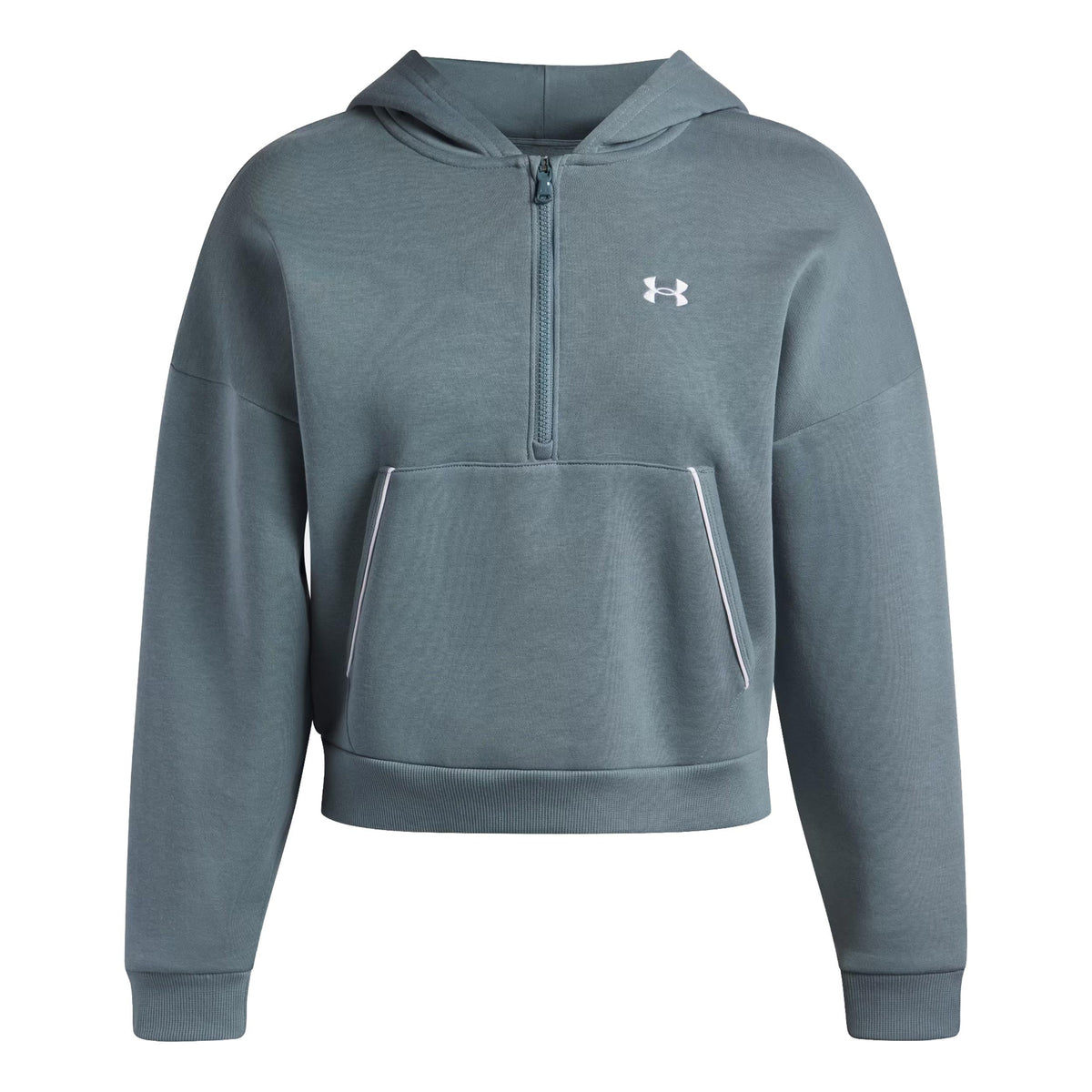 Under Armour Rival Fleece Piped Half-Zip Women's Sweatshirt - White