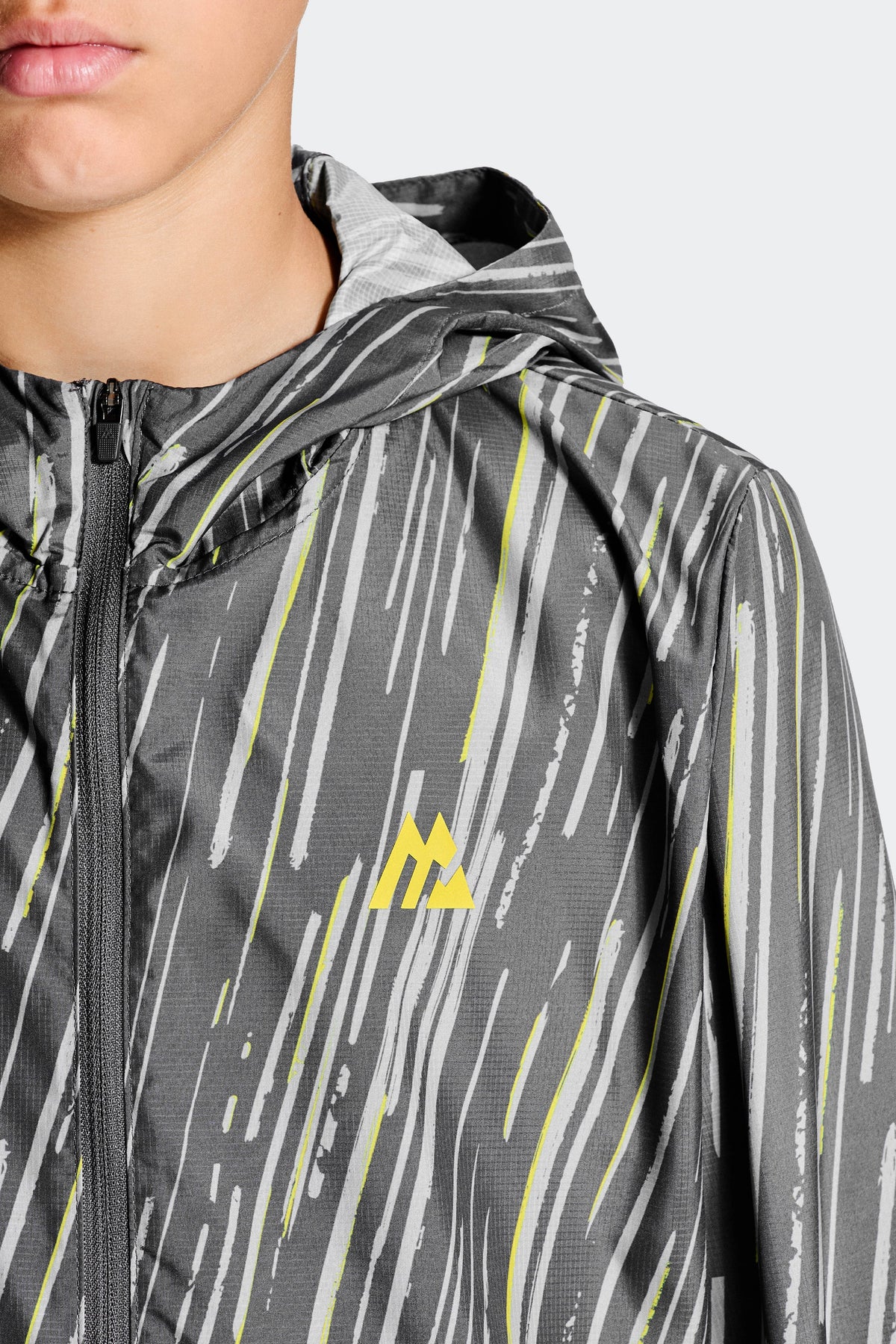 Montirex Junior Vigour Windbreaker - Asphalt Platinum Grey Blazing Yellow
