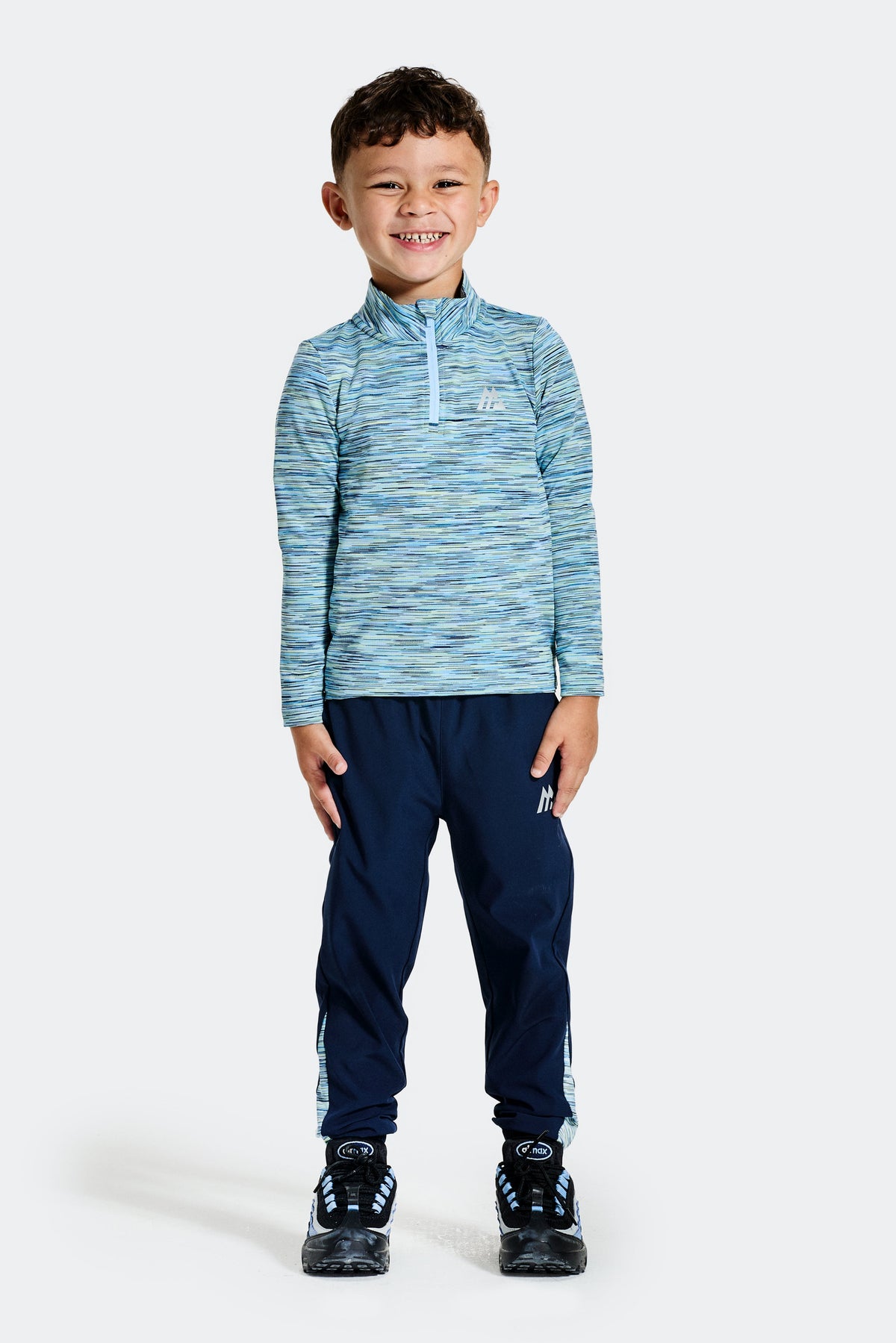 Montirex Infant Boys' Trail 1/4 Zip - Agency Blissful Blue Lake Blue Blossom Citrus