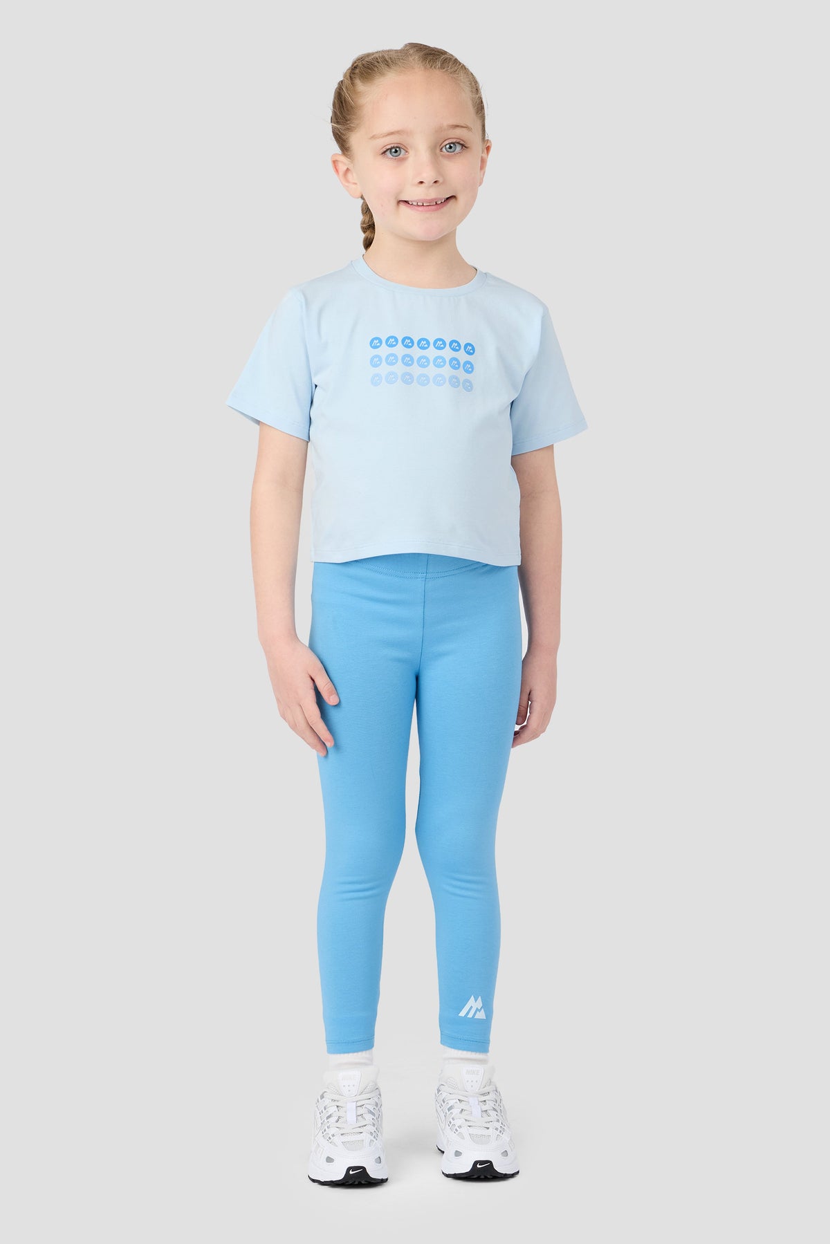Montirex Infant Girls' Spark T-Shirt/Legging - Misty Blue Blue Blossom