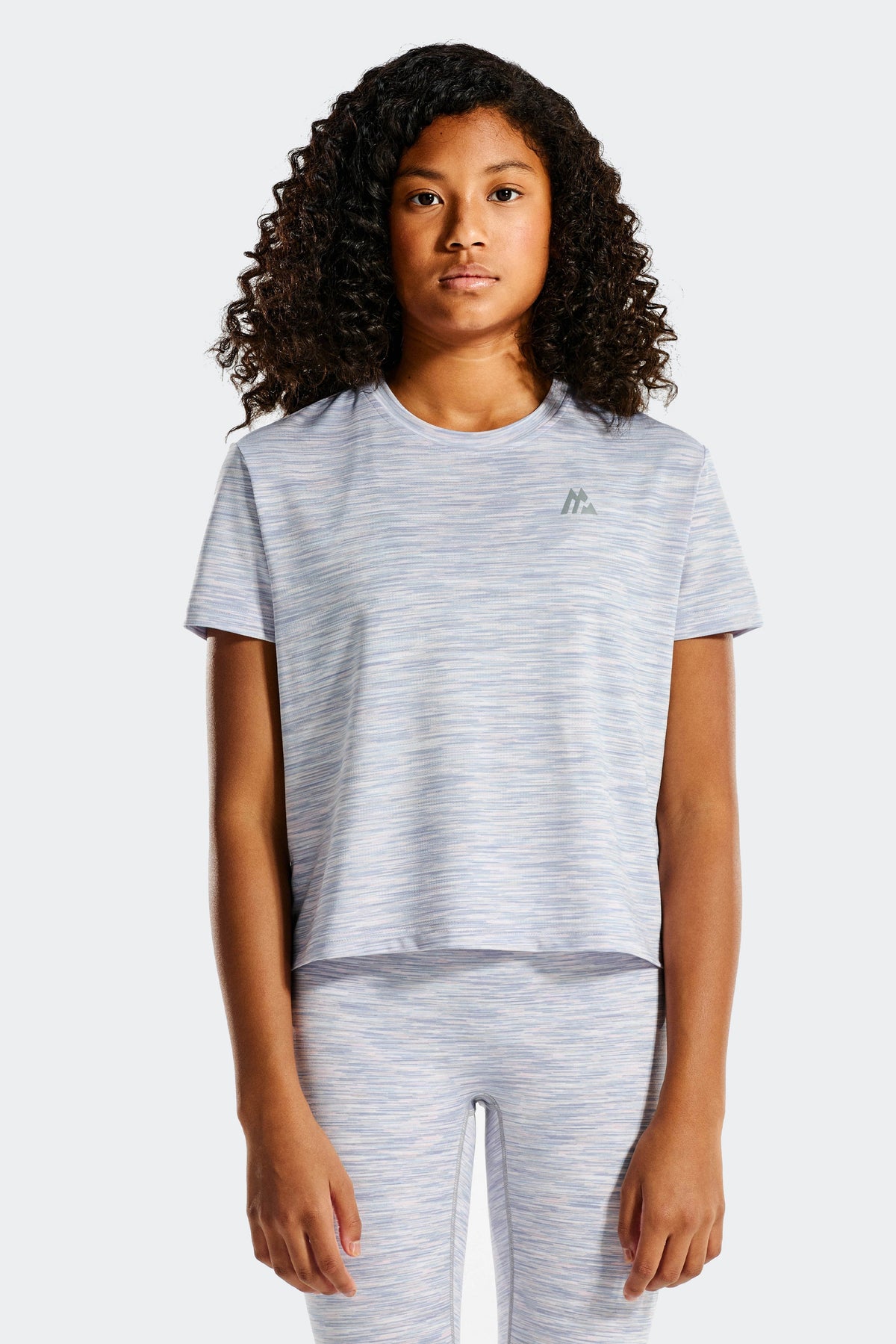 Montirex Girls' Trail Box T-Shirt - Grey/Blue/Pink/White