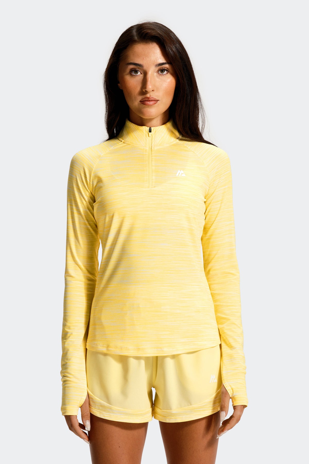 Montirex Women's Trail 1/4 Zip - Yellow/White
