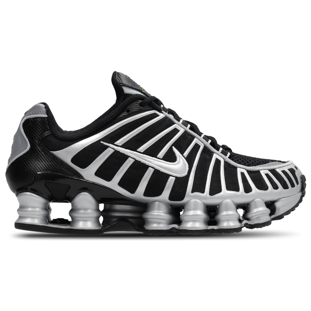 Nike Junior Shox TL Trainers - Black Metallic Silver Black Volt Ice