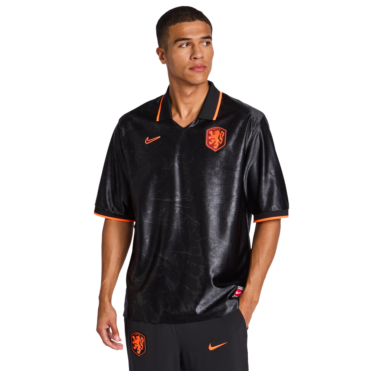 Nike Netherlands Men Jerseys/Replicas - Black