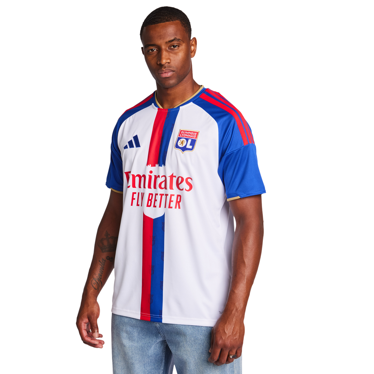 adidas Olympic Lyon Home 26-27 Men's T-Shirt - White