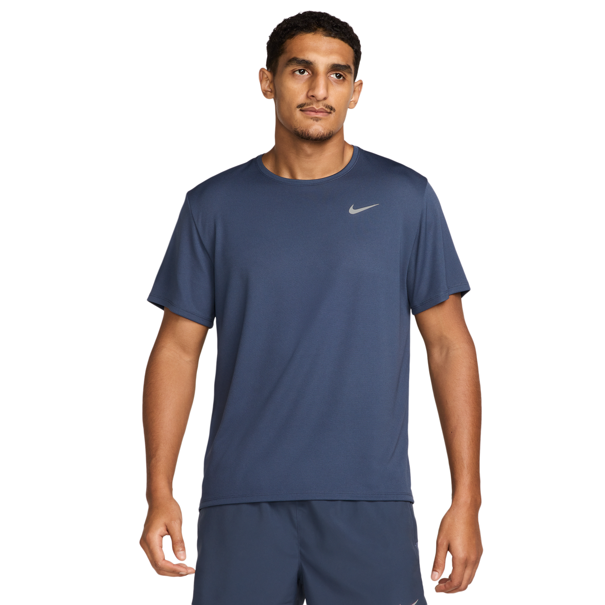 Nike Miler Dri-FIT UV Men's Short-Sleeve Running Top - Navy Blue