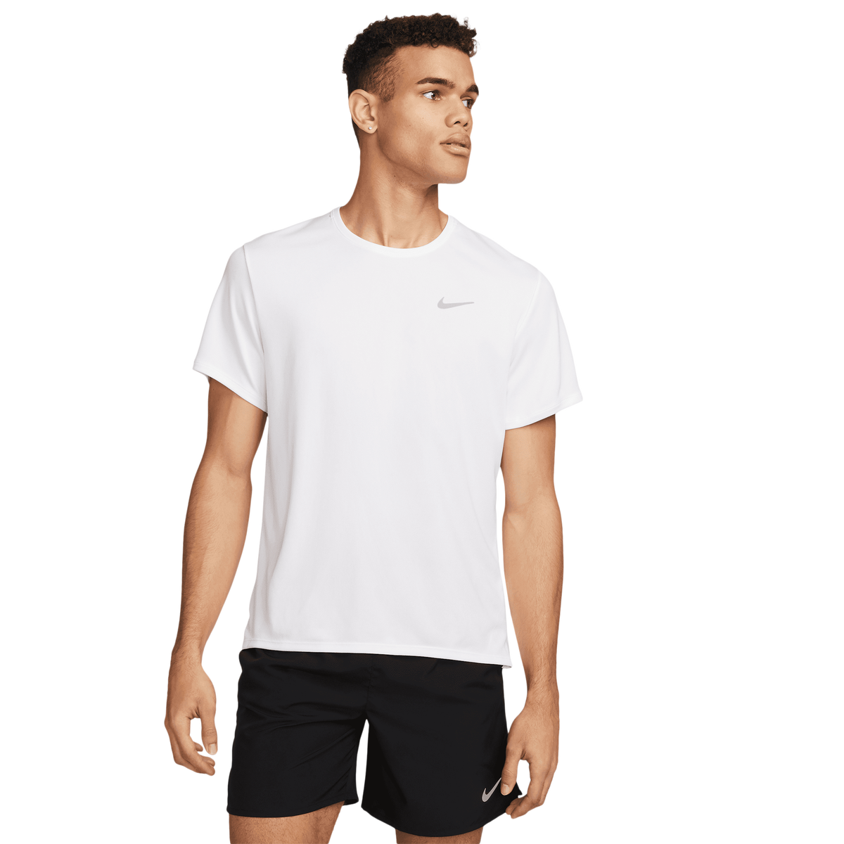 Nike Miler Dri-FIT UV Men's Short-Sleeve Running Top - White