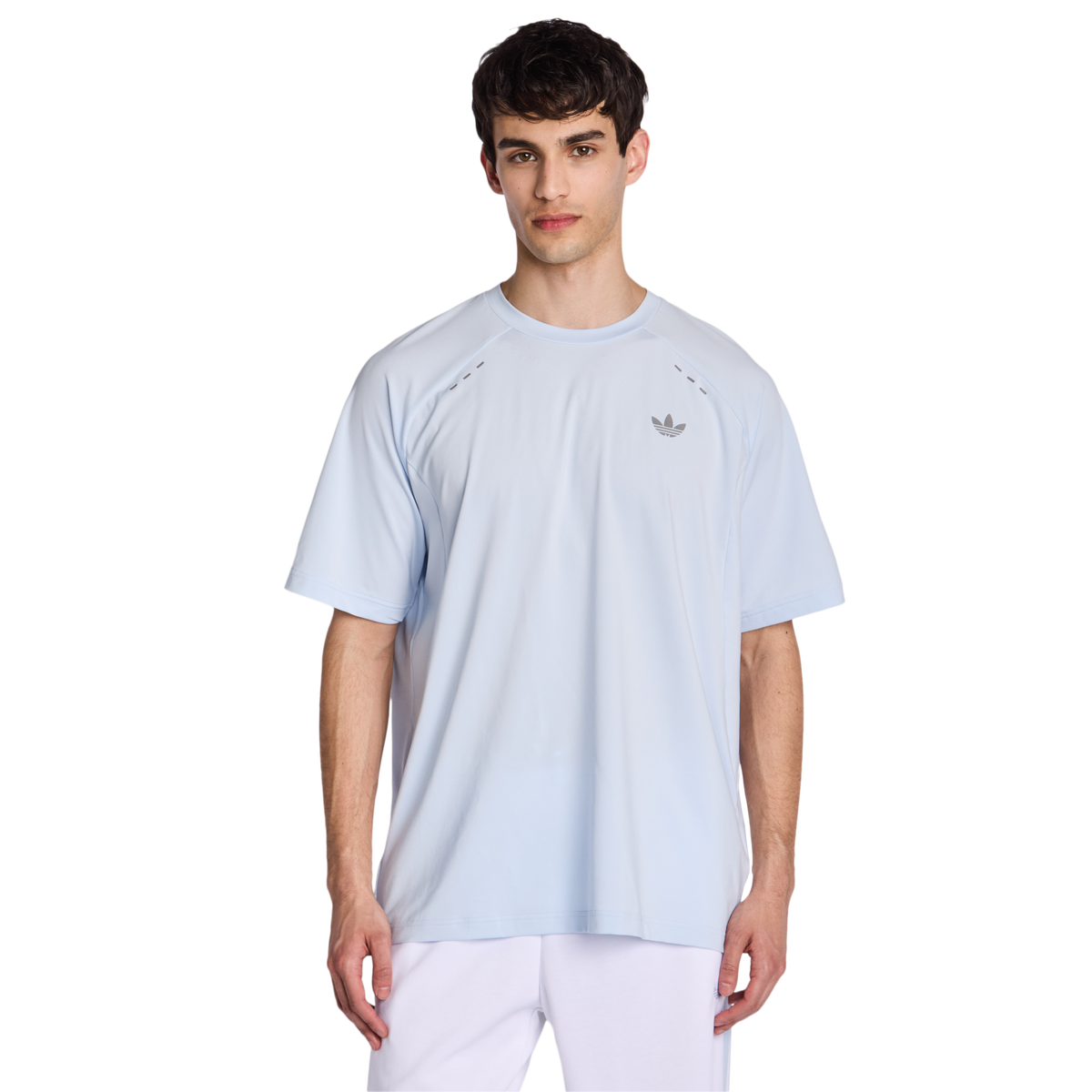 adidas Tech Trefoil Essentials Polyester Men's T-Shirt - Blue