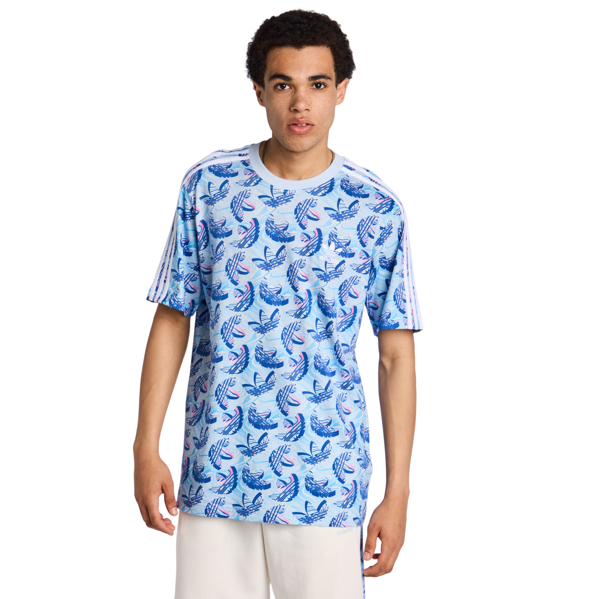 adidas Summer Prints Men's T-Shirt - Blue