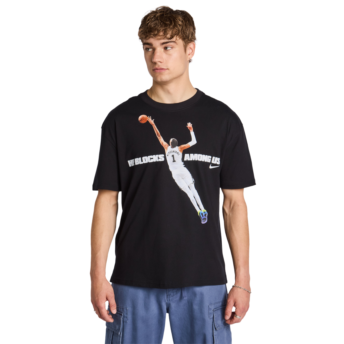 Nike NBA Men T-Shirts - Black