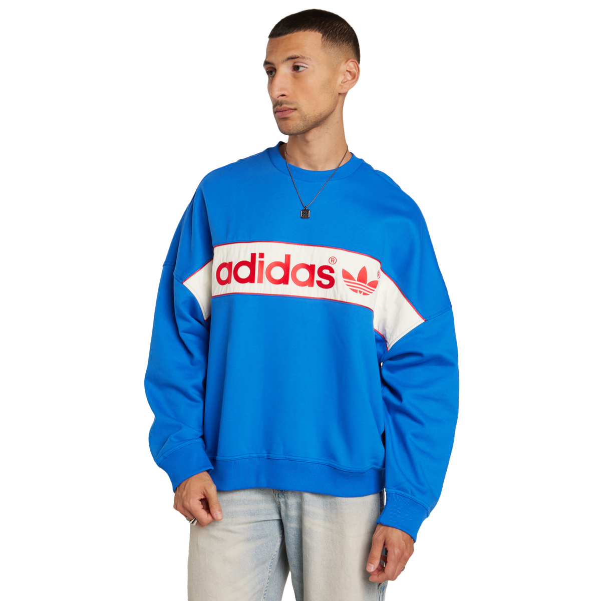 adidas Linear Signature Men's Sweatshirt - Blue