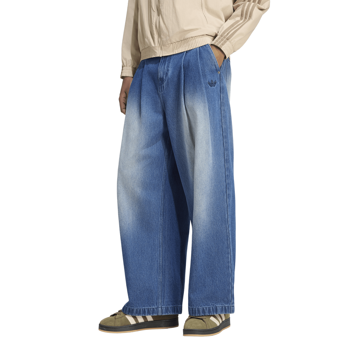adidas Wide Leg Jeans Men's Trousers - Blue
