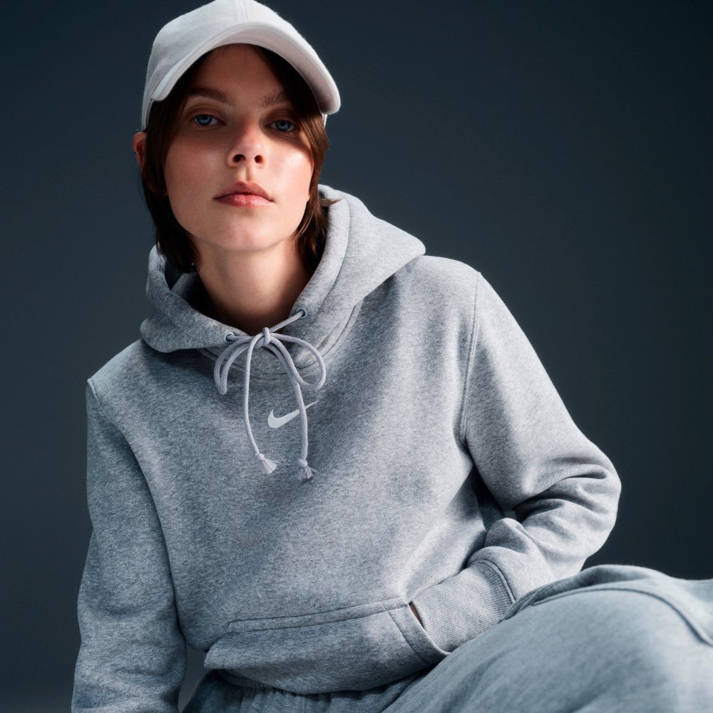 Nike Phoenix Fleece Crew Women's Hoodie - Grey