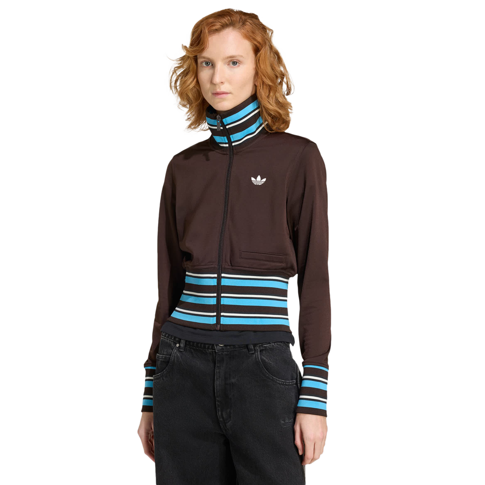 adidas Vintage Tt High Knitted Ribs Women's Track Top - Brown