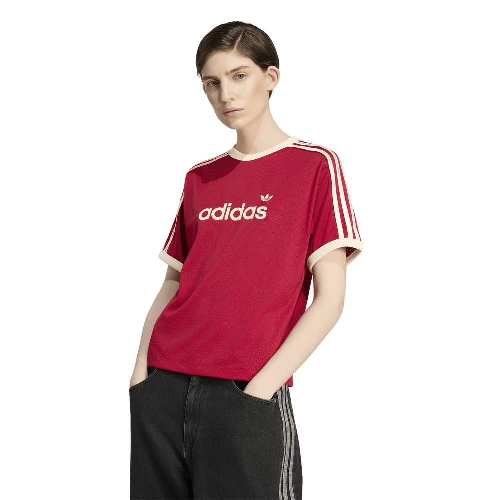 adidas Linear Mesh Women's T-Shirt - Red