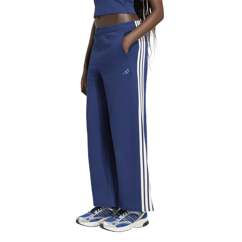 adidas Kit 3-stripes Wide Women's Joggers - Blue