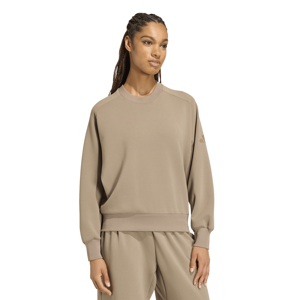 adidas Soft Lux Loose Women's Sweatshirt - Beige