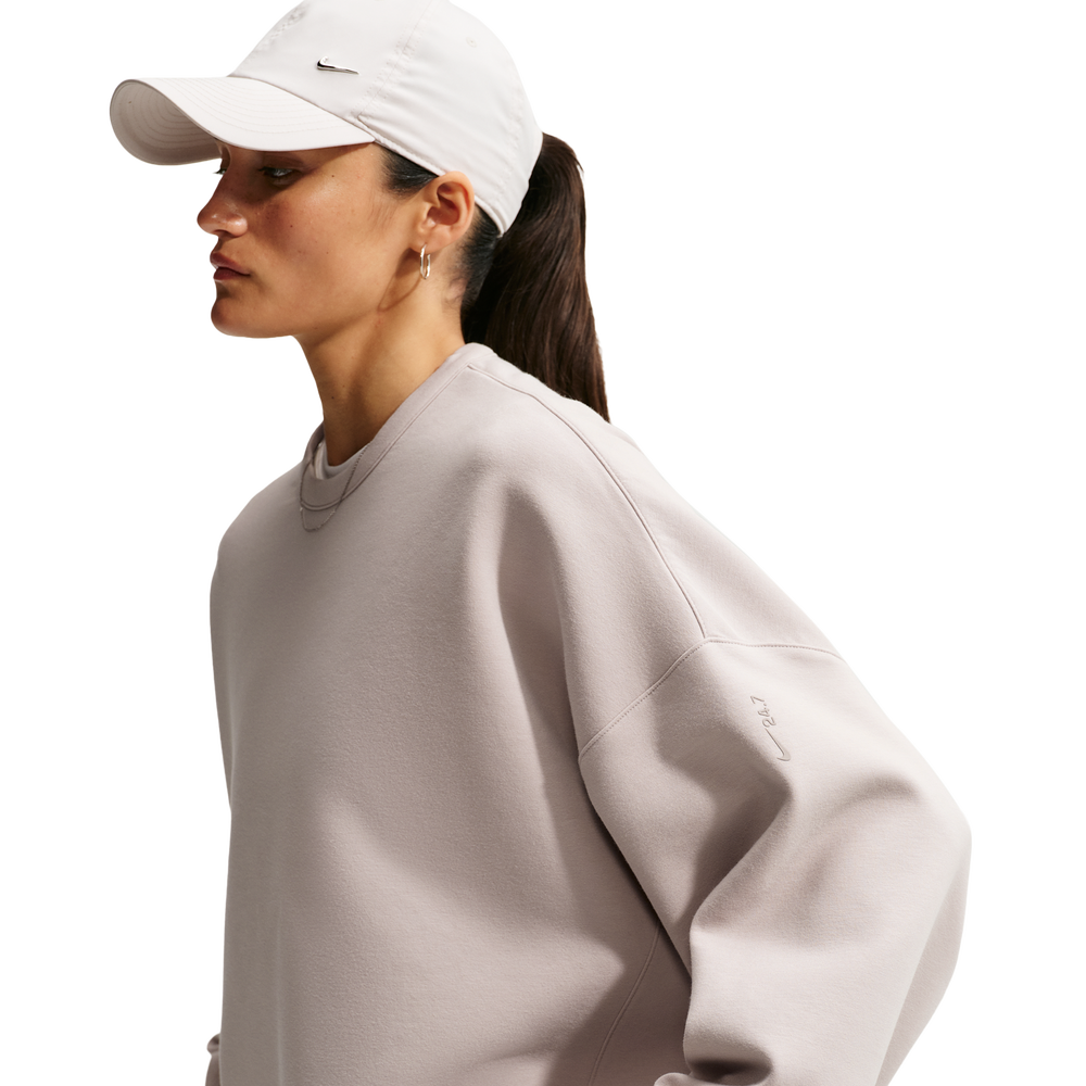 Nike 24.7 Impossiblysoft Dri-FIT Oversized Crew Women's Sweatshirt - White