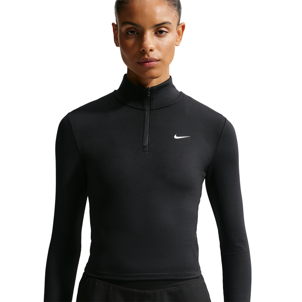 Nike One Fitted Dri-FIT 1/4-zip Mid Layer Women's Track Top - Black