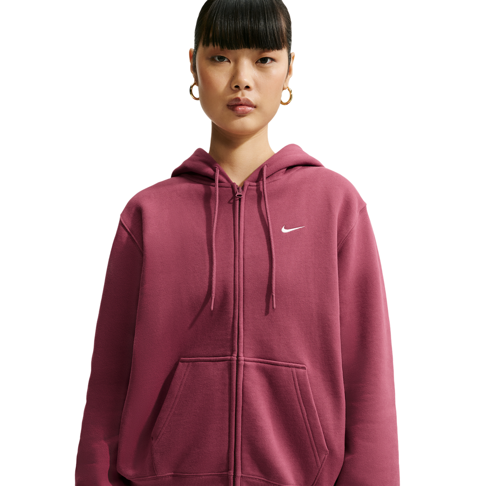 Nike Studio Fleece Zip Women's Hoodie - Mauve