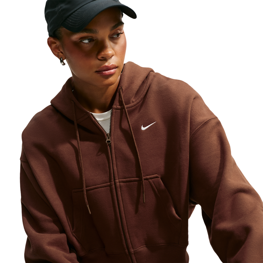 Nike Fleece Women's Hoodie - Brown (2)